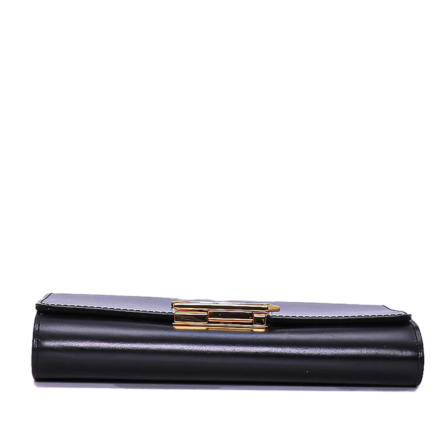 Louis Vuitton - Black Calfskin Leather Chain Louise MM Bag